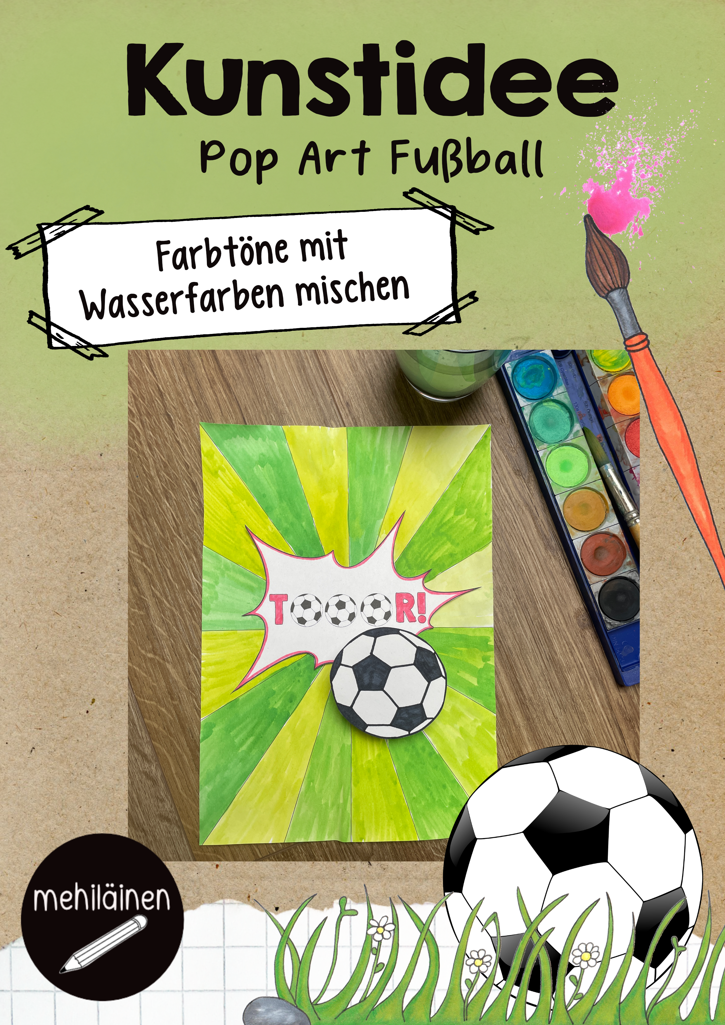 Kunstidee Pop Art Fußball